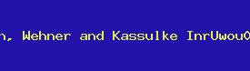 Klein, Wehner and Kassulke InrUwou0 PLC Logo